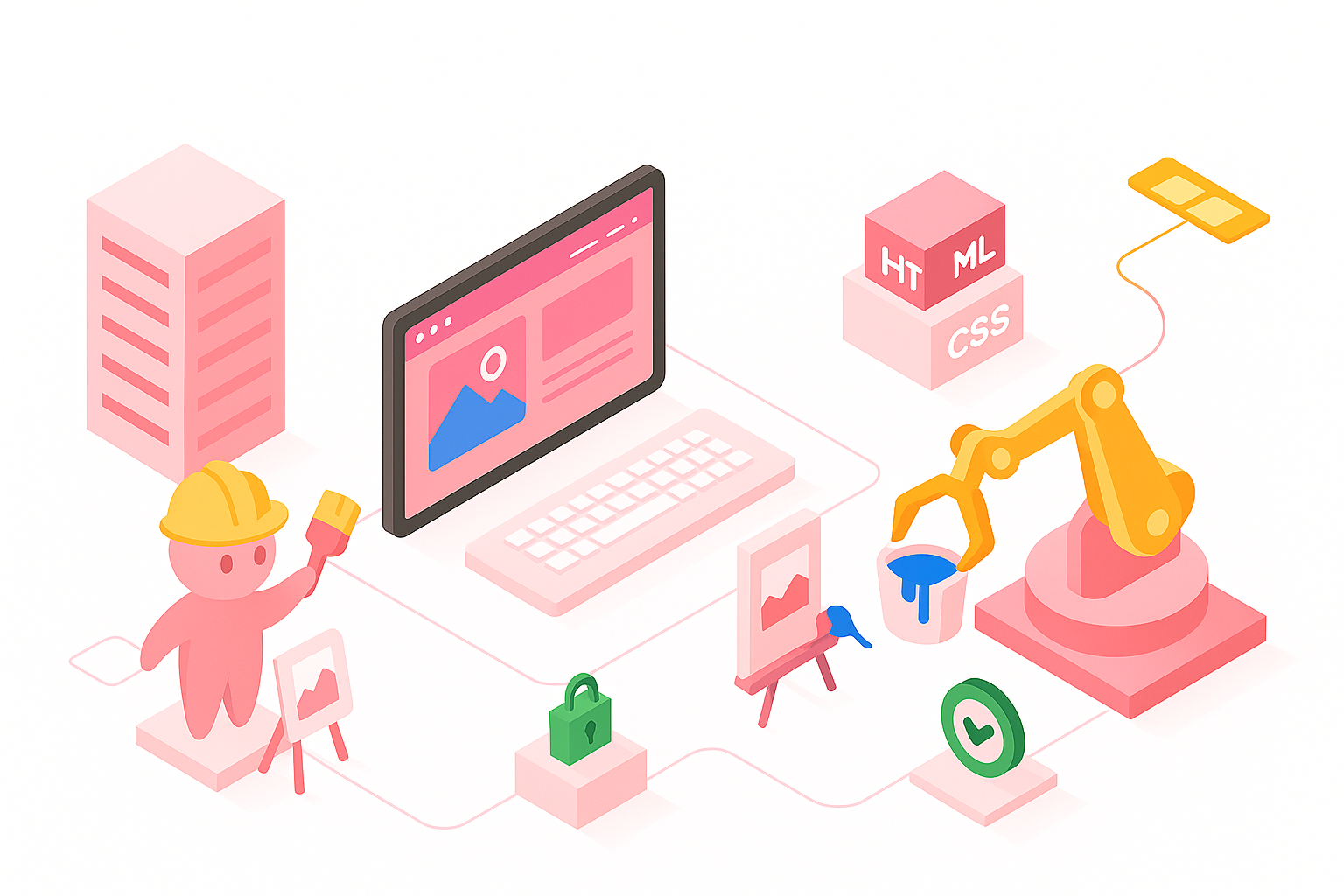 Website builder illustration
