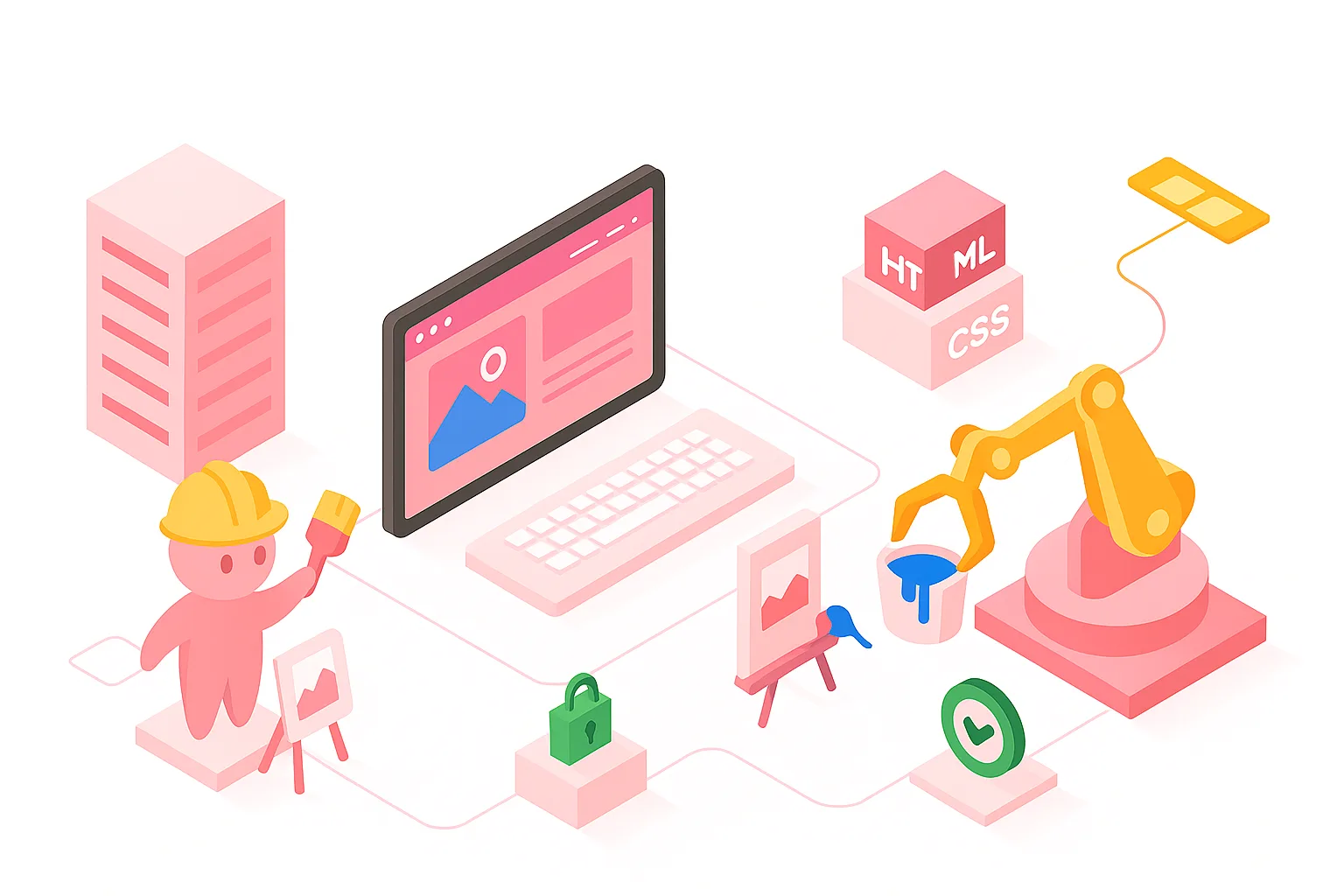 Website builder illustration