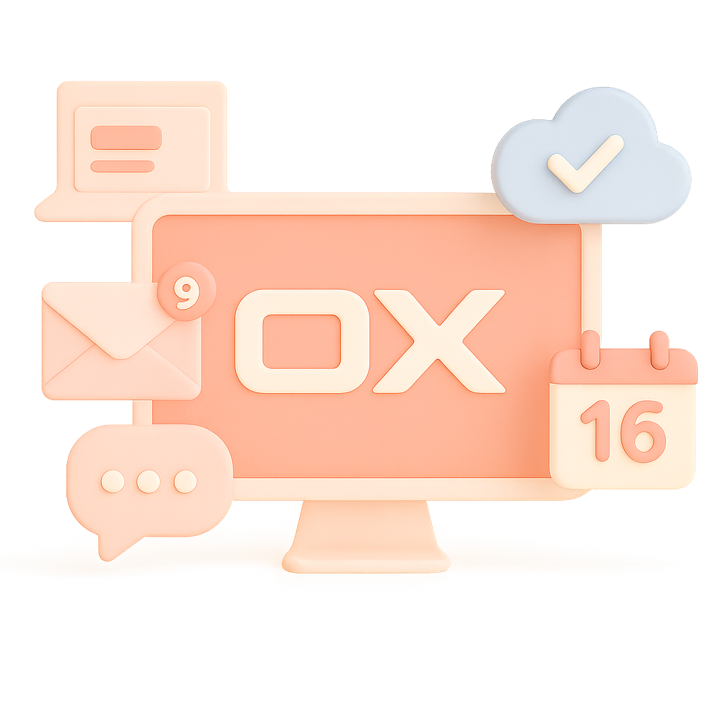 Professional Email & Apps illustration